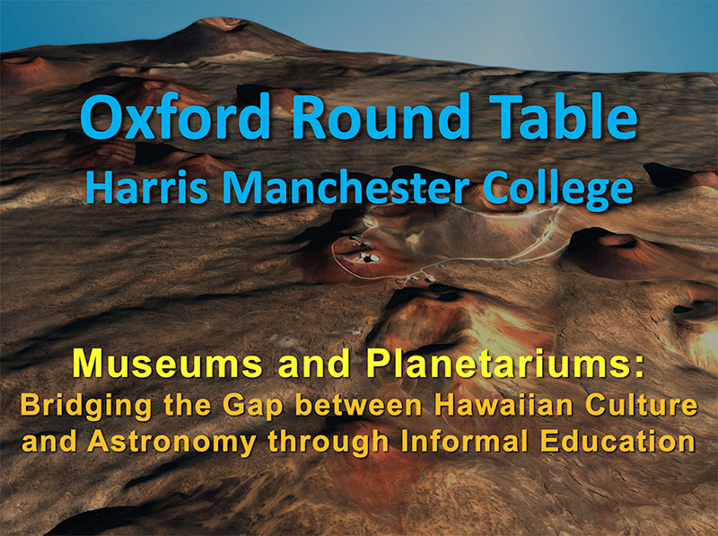 Oxford Round Table Presentation Harris Manchester Colleg
